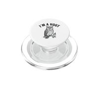 I'm a Hoot Funny Owl with Mouse Huoting Bird Pun PopSockets PopGrip pour MagSafe
