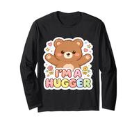I'm A Hugger Ours en Peluche Mignon pour Fille Femme câlin Manche Longue