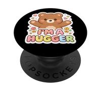 I'm A Hugger Ours en Peluche Mignon pour Fille Femme câlin PopSockets PopGrip Adhésif