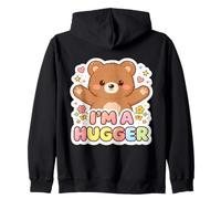 I'm A Hugger Ours en Peluche Mignon pour Fille Femme câlin Sweat à Capuche