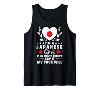 I'm a Japanese Girl Japanese Face Japan Flag Débardeur