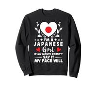 I'm a Japanese Girl Japanese Face Japan Flag Sweatshirt