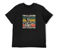 Im A Lover Not A Fighter Blood in Out Men's T-Shirt Unisex Black Cotton Print Tee Shirts XXL