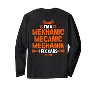 I'm a Mekhanic Mecanic Mechanik I Fix Cars (à l'arrière) Manche Longue