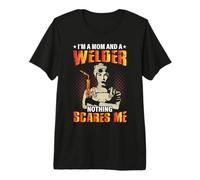 I'm A Mom and A Welder Nothing Scares Me Welders Welding T-Shirt Haut de Gamme