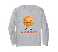 I'm a Pancake Funny Pancake Meme Hilarious Breakfast Manche Longue