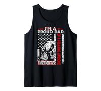 I'm A Proud Dad of Freaking Awesome Firefighter Fathers Day Débardeur