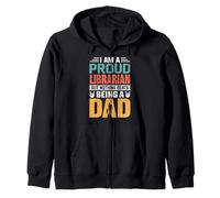 I'm A Proud Librarian Being A Dad Funny Fathers Sweat à Capuche