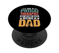 I'm A Proud Therapist Being A Dad Funny Fathers PopSockets PopGrip Adhésif