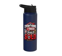 I'm A Real Estate Agent Ask me for My Card Stainless Steel Insulated Water Bottle