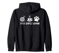 I'm A Simple Woman Pelote de laine Motif pattes de café Sweat à Capuche