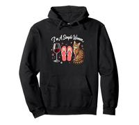 I'm A Simple Woman Wine Flop Cat Funny Summer Lover Sweat à Capuche
