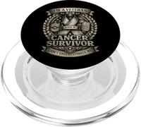 Im A Veteran and A Cancer Survivor Dont Underestimate Me PopSockets PopGrip pour MagSafe