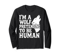 I'm A Wolf Pretending to Be Human Costume en Fourrure à Petit Budget Manche Longue