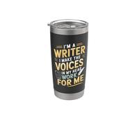 I'm A Writer I Make Voices In My Head Work For Me - Auteur Gobelet isotherme en acier inoxydable double paroi