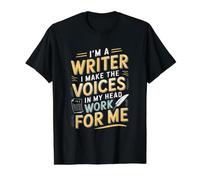 I'm A Writer I Make Voices in My Head Work for Me - Auteur T-Shirt Graphique avec Valeur, Homme, Noir, S