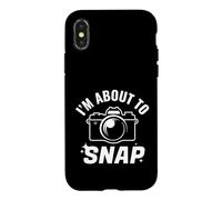 I'm About to Snap Caméra de Photographe Amusante Coque pour iPhone X/XS