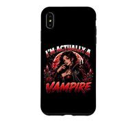 I'm Actually A Vampire Gothic Halloween Vampire Graphic Coque pour iPhone XS Max