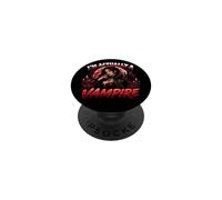 I'm Actually A Vampire Gothic Halloween Vampire Graphic PopSockets PopGrip Adhésif