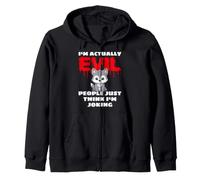 Im Actually Evil Loup Mignon Halloween Sarcasme Sweat à Capuche