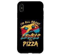 I'm All About Levels and Pizza Funny Gamer Food Humour Coque pour iPhone XS Max