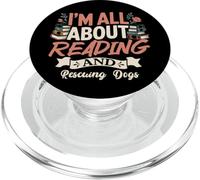 I'm All About Reading and Dog Rescue | Livre et Humour pour Animaux de Compagnie PopSockets PopGrip pour MagSafe