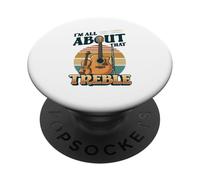 I'm All About That Treble Jeu de Mots Amusant pour Musicien PopSockets PopGrip Adhésif