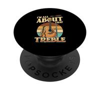 I'm All About That Treble Jeu de Mots Amusant pour Musicien PopSockets PopGrip Adhésif