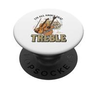 I'm All About That Treble Jeu de Mots Amusant pour Musicien PopSockets PopGrip Adhésif