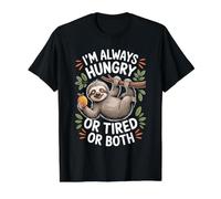 I'm Always Hungry Or Tired Or Both Blagues épuisées - T-Shirt Graphique avec Valeur, Homme, Noir, L