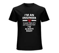 I'm an Engineer - Funny Sarcastic Engineering Gift T-Shirt Men's Man Black 3XL