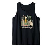 I'm Booked Tonight Floral Books Cozy Reading Graphic Débardeur