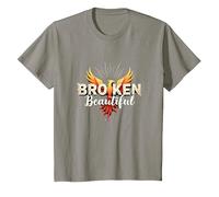 Im Broken : De Broken à Beautiful Phoenix Rising Art T-Shirt, Enfant, Ardoise, 10 Ans
