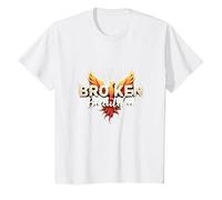 Im Broken : De Broken à Beautiful Phoenix Rising Art T-Shirt, Enfant, Blanc, 10 Ans