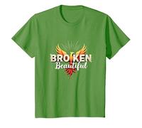 Im Broken : De Broken à Beautiful Phoenix Rising Art T-Shirt, Enfant, Herbe, 10 Ans