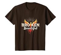 Im Broken : De Broken à Beautiful Phoenix Rising Art T-Shirt, Enfant, Marron, 10 Ans