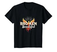 Im Broken : De Broken à Beautiful Phoenix Rising Art T-Shirt, Enfant, Noir, 10 Ans