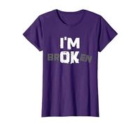 I'm Broken I'm OK - Souvenir de deuil Maladie - I'm Broken T-Shirt, Femme, Violet, XL