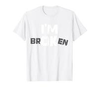 I'm Broken I'm OK - Souvenir de deuil Maladie - I'm Broken T-Shirt, Homme, Blanc, 5XL