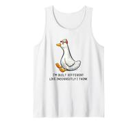 I'm Built Different Funny Duck Meme Goose Wearing Cap Humor Débardeur