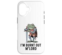 Im Burnt Out MLord Funny Knight Frog Meme Boys Men Sarcastic Coque pour iPhone 16