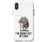 Im Burnt Out MLord Funny Knight Frog Meme Boys Men Sarcastic Coque pour iPhone X/XS