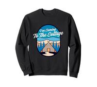 I'm Coming to The Cottage Retro Geometric Outdoors Sweatshirt
