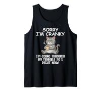 I'm Cranky I'm Going Through My Terrible 70's Funny Cat Débardeur
