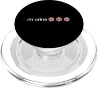 I'm Crine Crying Icones, Texte de mème Minimal, Art sur Les réseaux Sociaux PopSockets PopGrip pour MagSafe