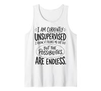 I'm Currently Unsupervised Funny Sarcastic Joke Quote Kids Débardeur