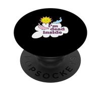 I'm Dead Inside - des Dauphins Joyeux et du Soleil PopSockets PopGrip Adhésif