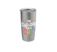 I'm Definitely On A Diet Food Denial Jokes |- Gobelet isotherme en acier inoxydable double paroi