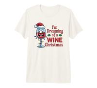 I'm Dreaming of A Wine Christmas Funny Drinking Christmas Holiday T-Shirt Haut de Gamme