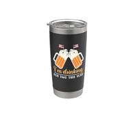 I'm Drinking For Two This Year American Flag 4th Of July Gobelet isotherme en acier inoxydable double paroi